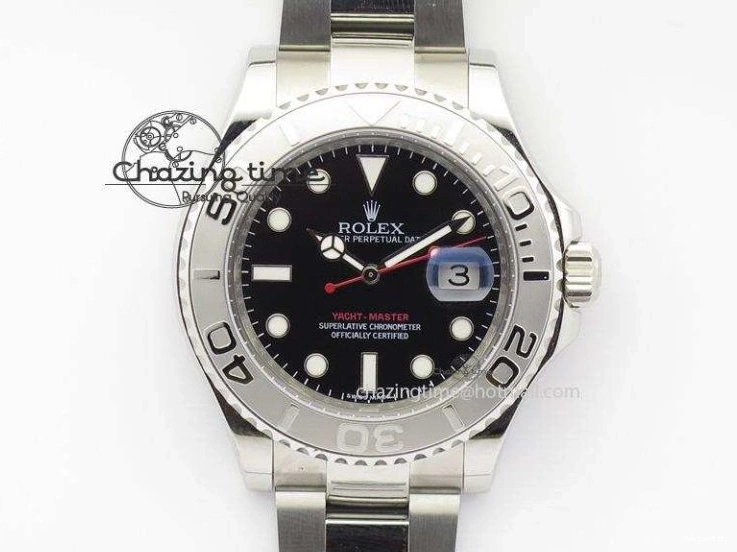 Edition 116622 Yacht-Master A2824 Noob Black Dial SS Best On Bracelet 0407